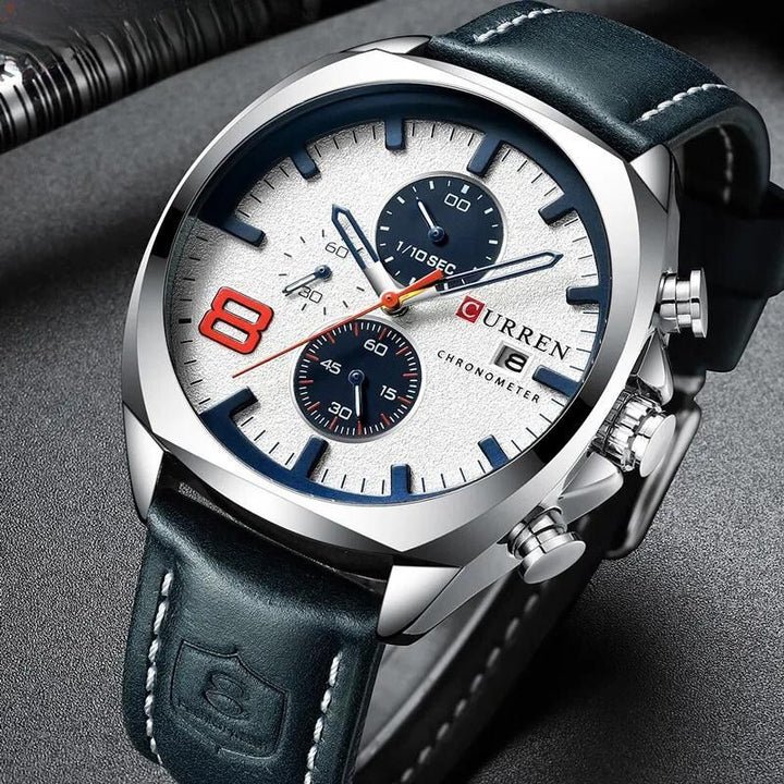 Wodoszczelny zegarek chronograficzny w stylu militarnym