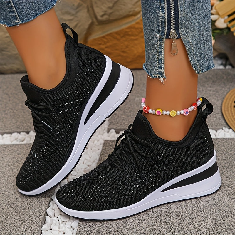 Wacława / Ortopedyczne Sneakersy Ozdobione Kryształkami