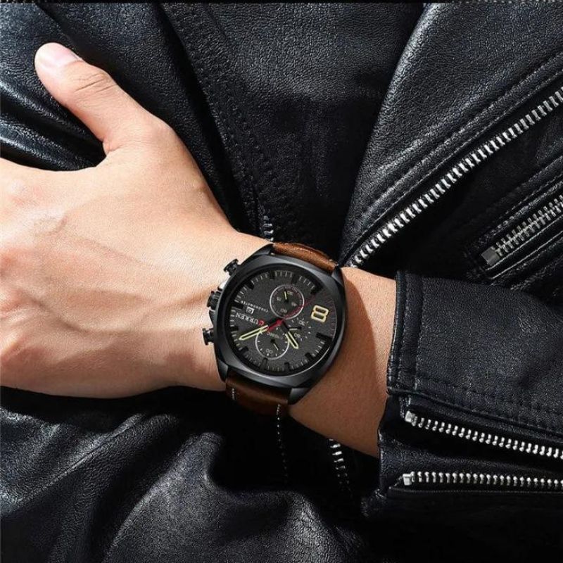 Wodoszczelny zegarek chronograficzny w stylu militarnym