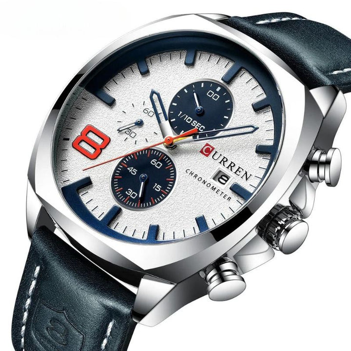 Wodoszczelny zegarek chronograficzny w stylu militarnym