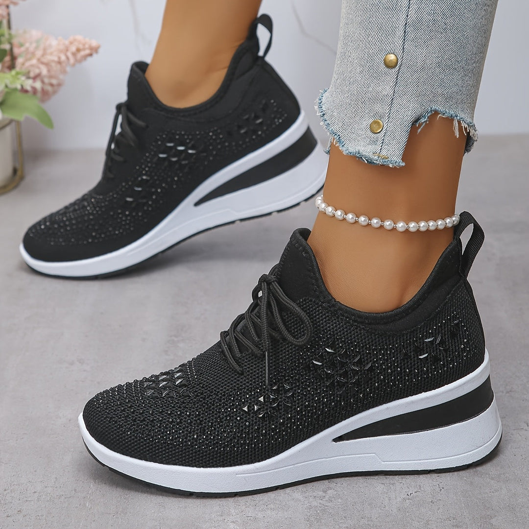 Wacława / Ortopedyczne Sneakersy Ozdobione Kryształkami