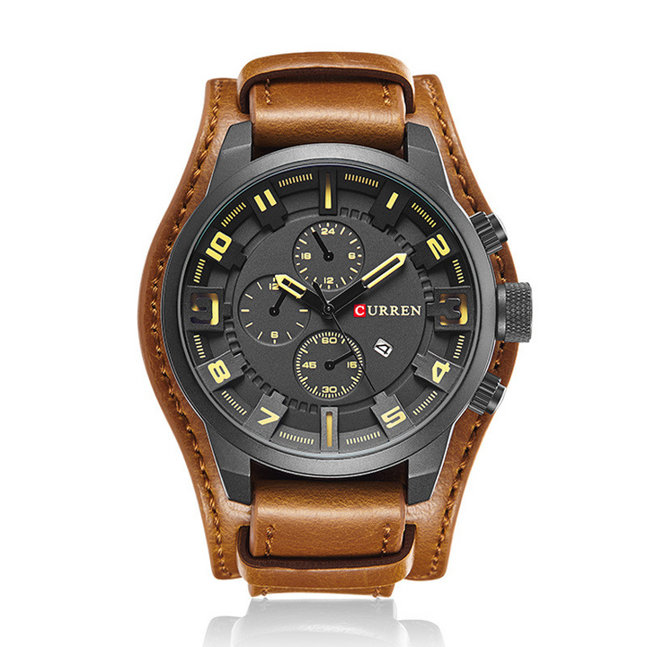 Thorne | Zegarek Chronograf z Skórzanym Paskiem