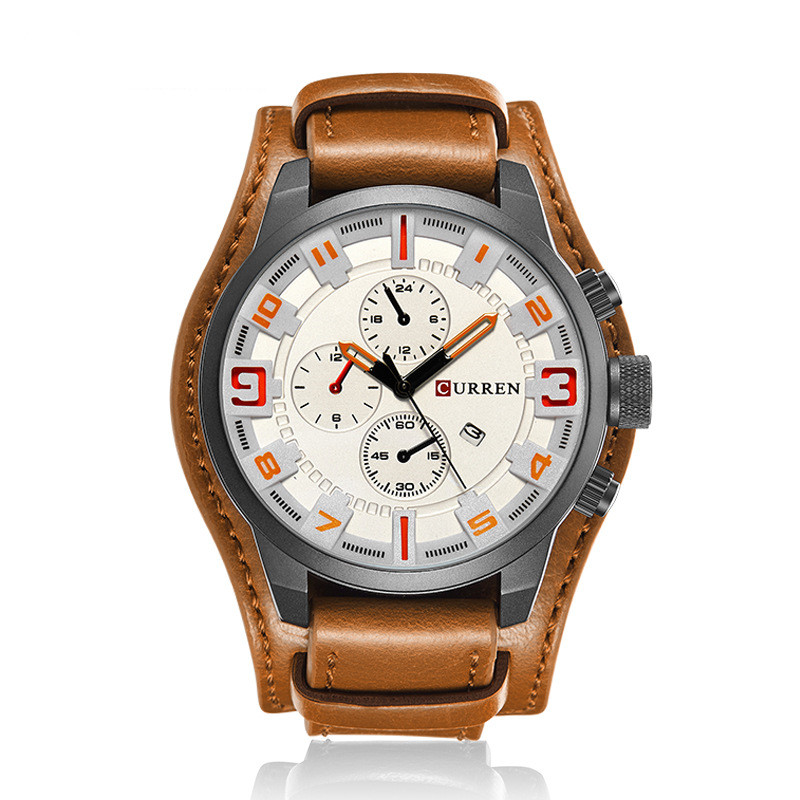 Thorne | Zegarek Chronograf z Skórzanym Paskiem