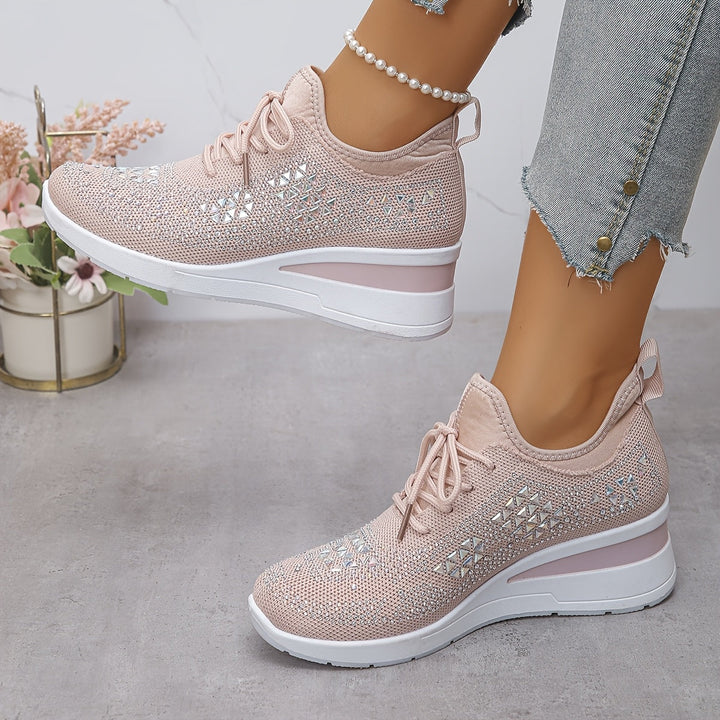 Wacława / Ortopedyczne Sneakersy Ozdobione Kryształkami