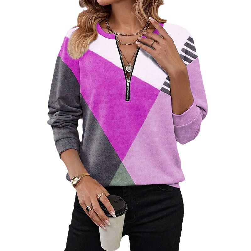 Ginny - Miękka Geometriczna Bluza