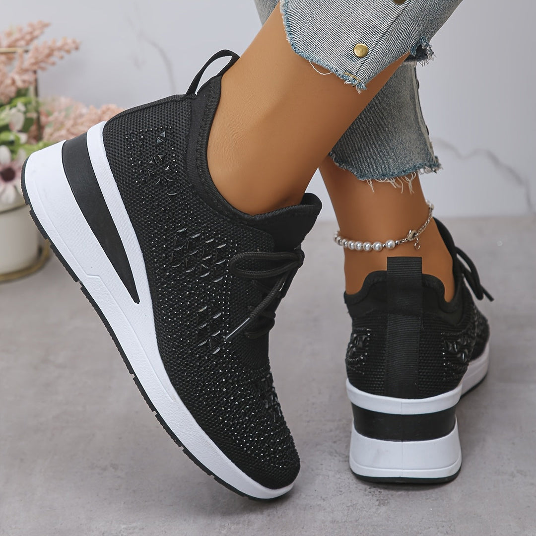 Wacława / Ortopedyczne Sneakersy Ozdobione Kryształkami