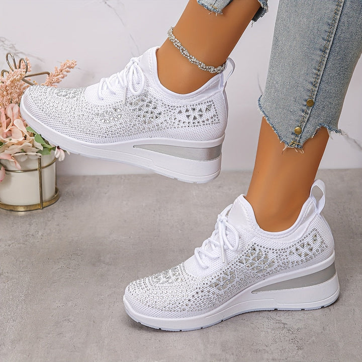 Wacława / Ortopedyczne Sneakersy Ozdobione Kryształkami