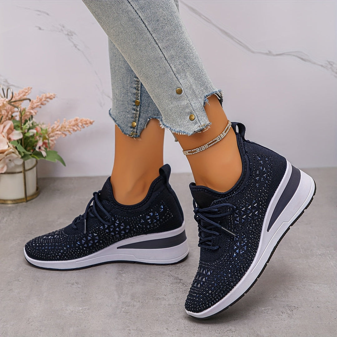 Wacława / Ortopedyczne Sneakersy Ozdobione Kryształkami