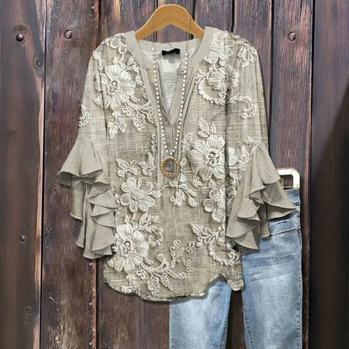 Katarzyna / Bluzka Vintage Z Kwiatowym Wzorem