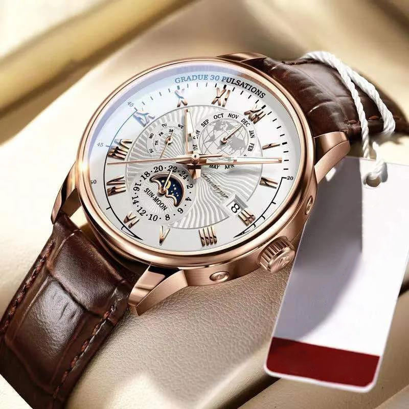 Elegancki i Lekki Ultra-Cienki Zegarek Kwarcowy
