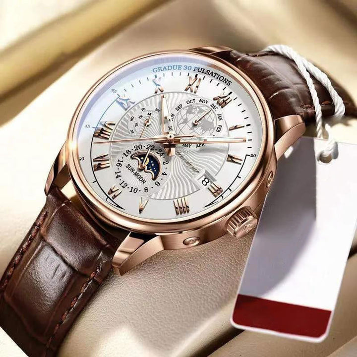 Elegancki i Lekki Ultra-Cienki Zegarek Kwarcowy