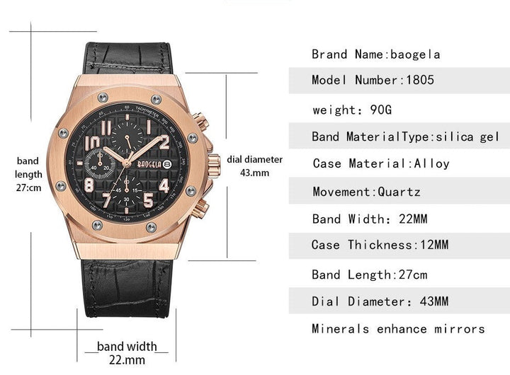 Stylowy Casual Chronograf