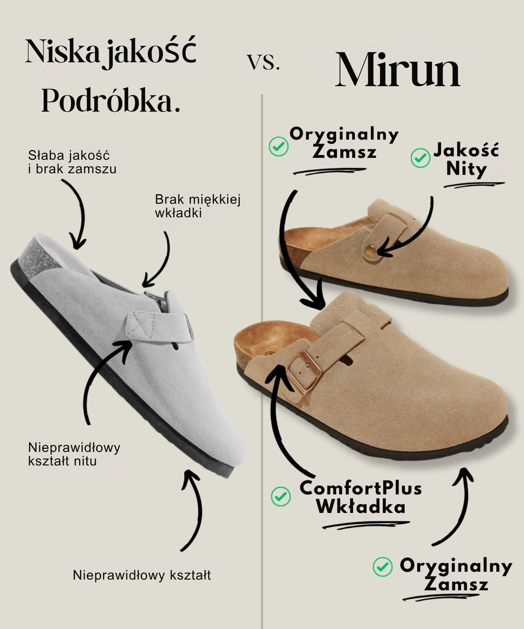 Mirun / Prawdziwe Zamszowe Chodaki