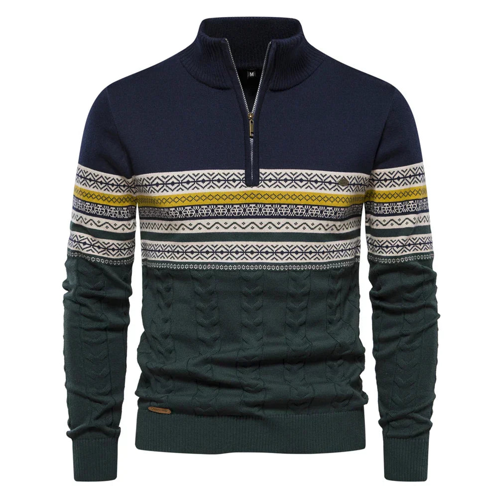 Lucas | Casualny sweter męski w etniczny wzór
