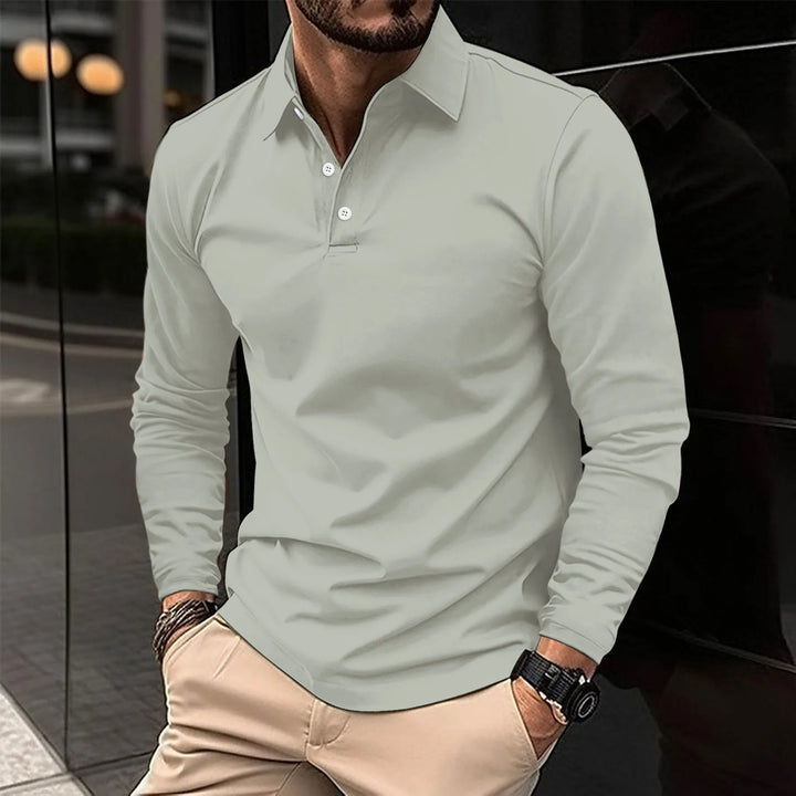 Eddy | Casualna koszula polo z długim rękawem