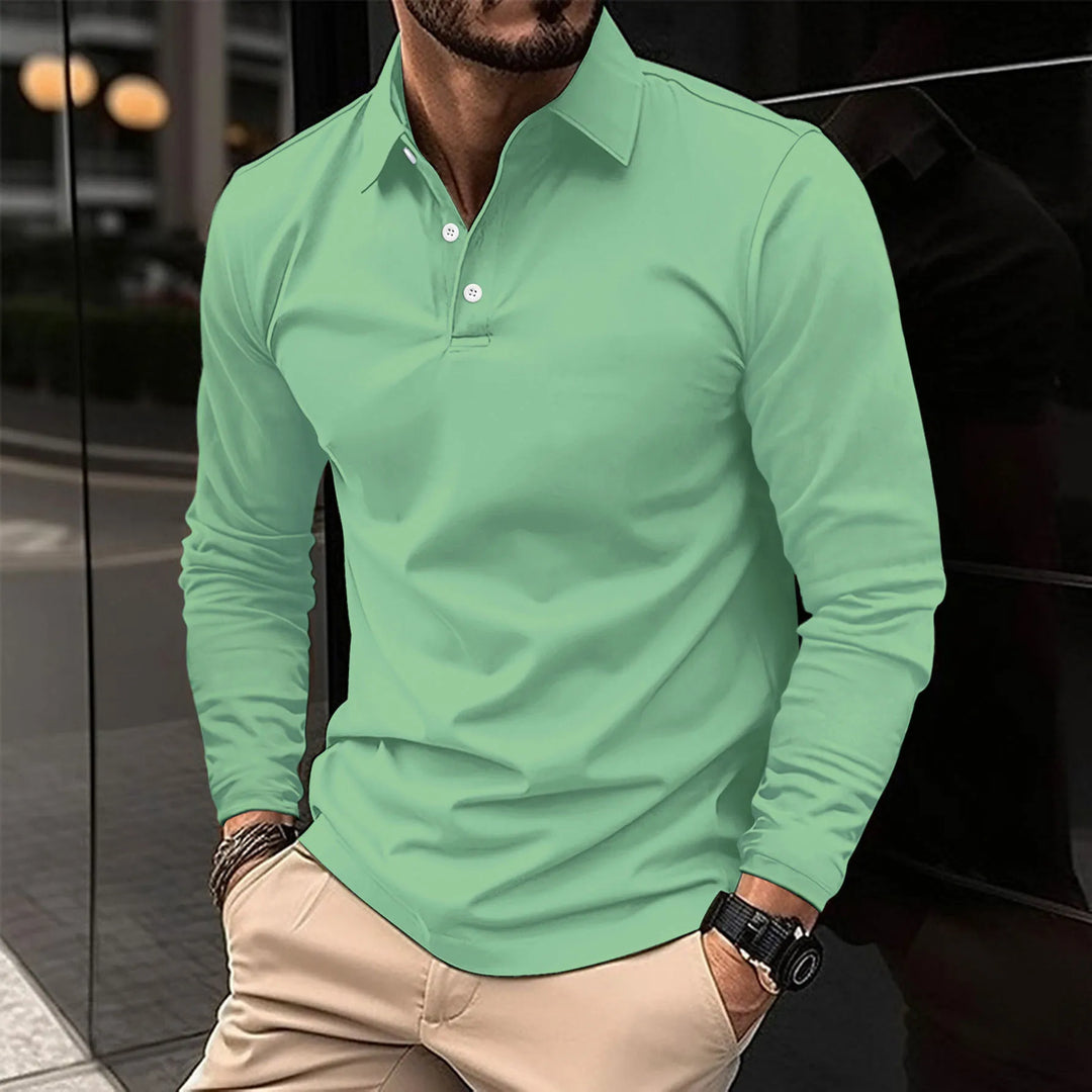 Eddy | Casualna koszula polo z długim rękawem