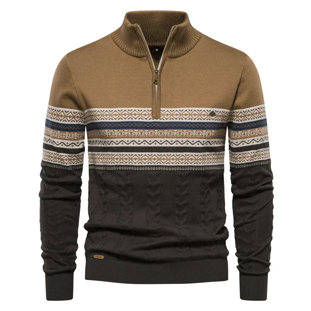 Lucas | Casualny sweter męski w etniczny wzór