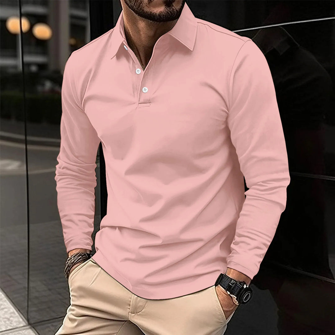 Eddy | Casualna koszula polo z długim rękawem