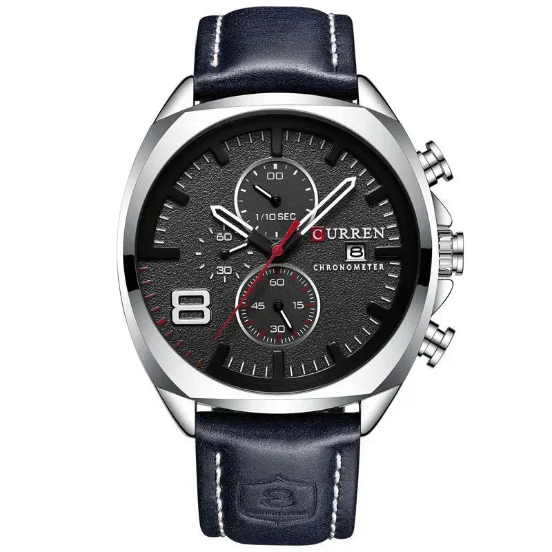 Wodoszczelny zegarek chronograficzny w stylu militarnym