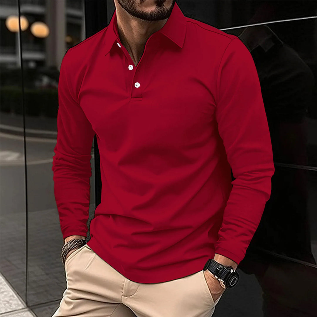 Eddy | Casualna koszula polo z długim rękawem