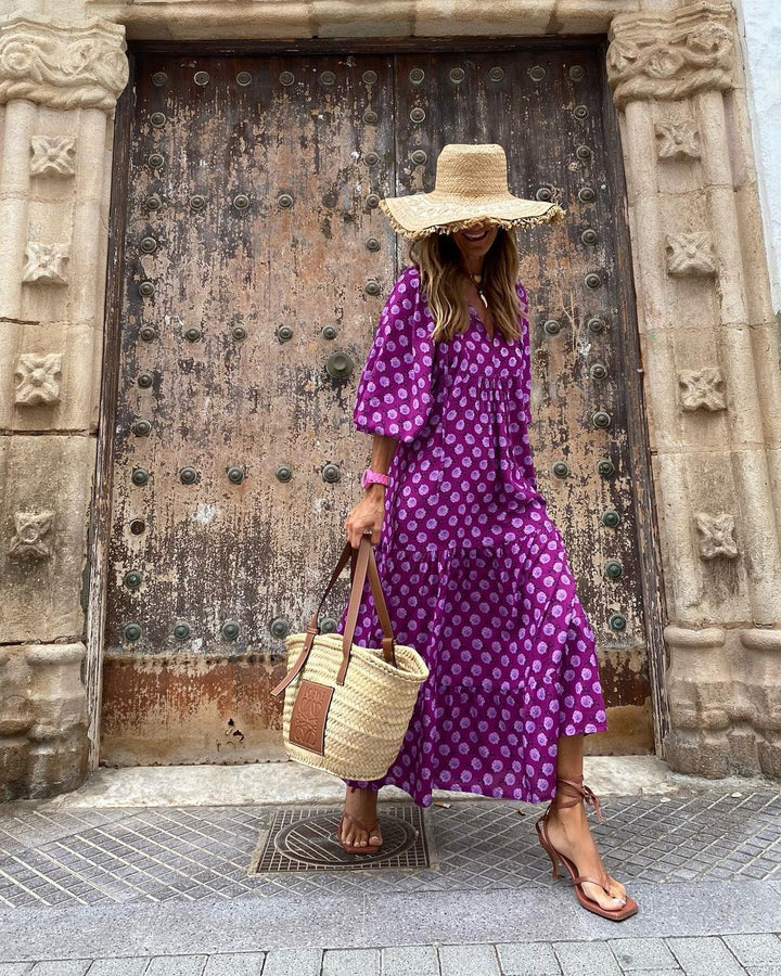 kwiat | Długa sukienka w stylu boho