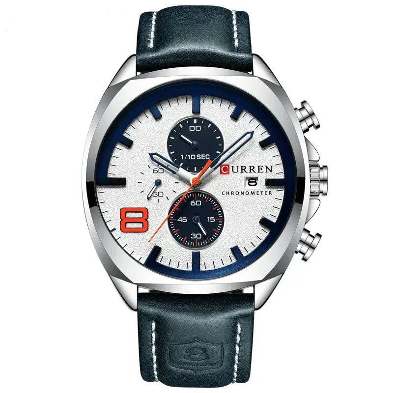 Wodoszczelny zegarek chronograficzny w stylu militarnym