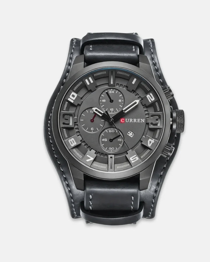 Thorne | Zegarek Chronograf z Skórzanym Paskiem