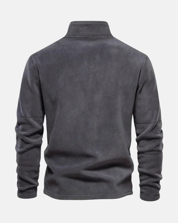 Lennox | Gruby Fleece Sweter z Pół-Zipem