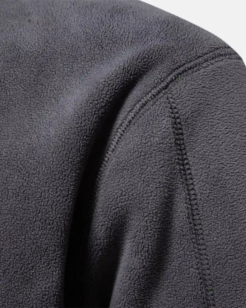 Lennox | Gruby Fleece Sweter z Pół-Zipem