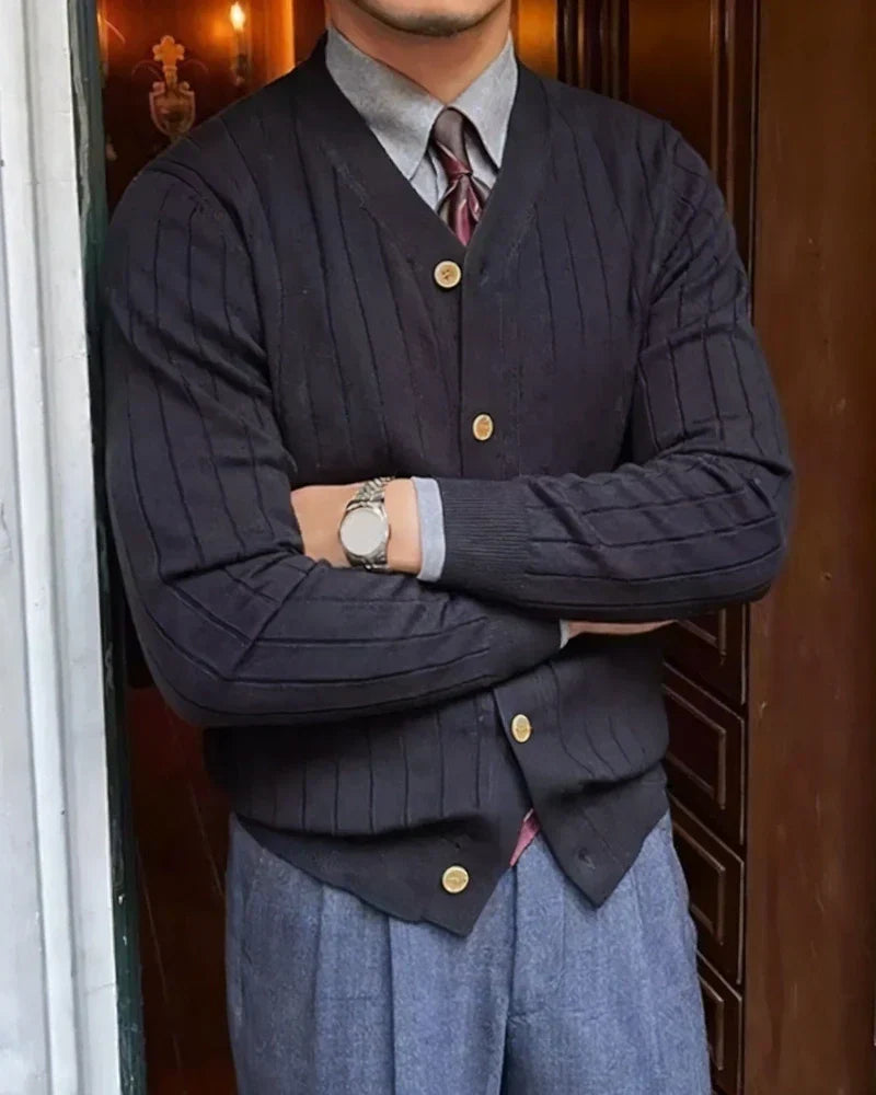 Shelton | Sweter z dzianiny w prążki