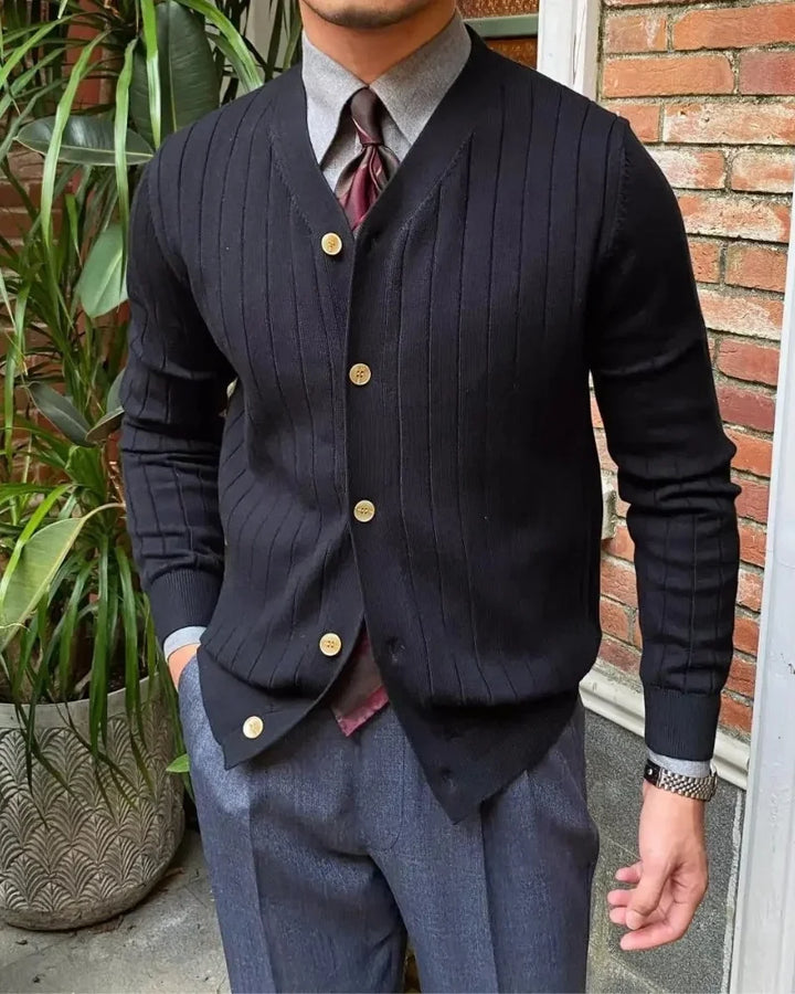 Shelton | Sweter z dzianiny w prążki