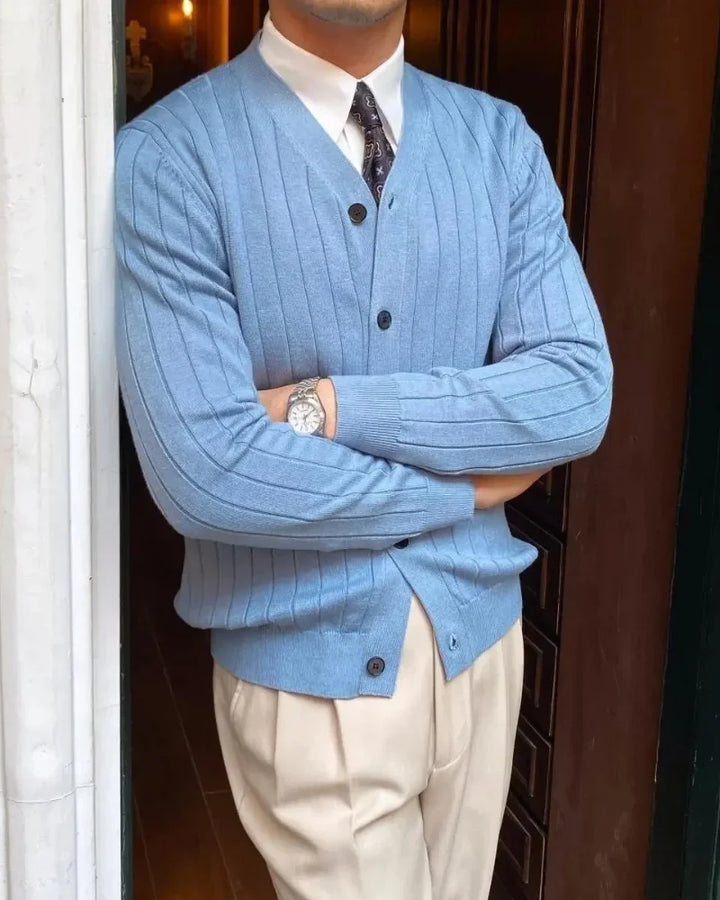 Shelton | Sweter z dzianiny w prążki