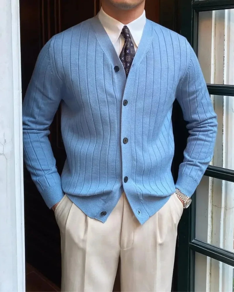 Shelton | Sweter z dzianiny w prążki
