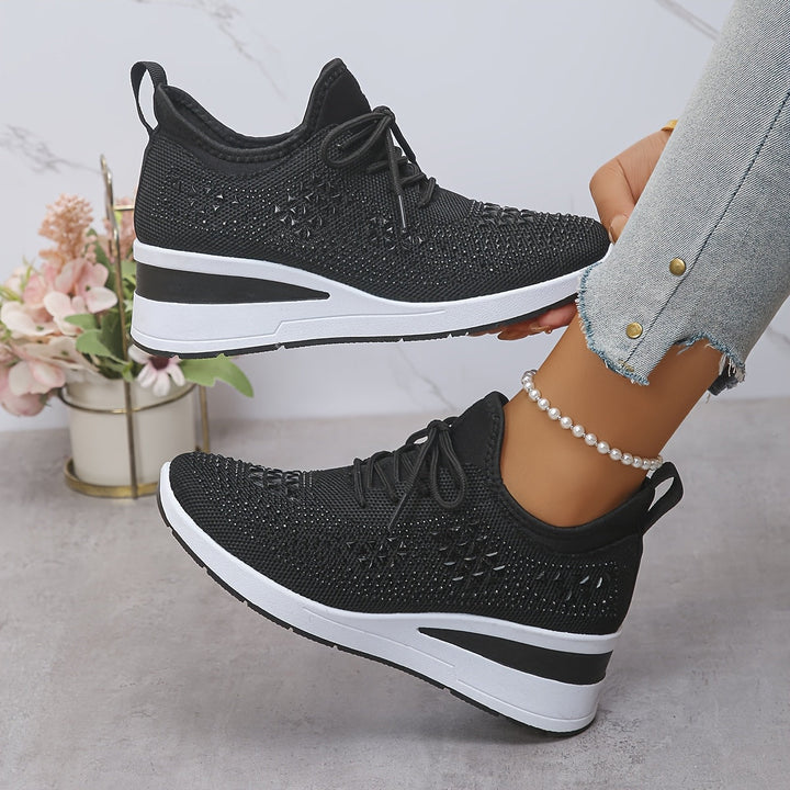 Wacława / Ortopedyczne Sneakersy Ozdobione Kryształkami