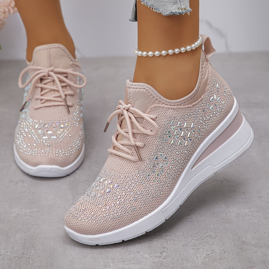 Wacława / Ortopedyczne Sneakersy Ozdobione Kryształkami