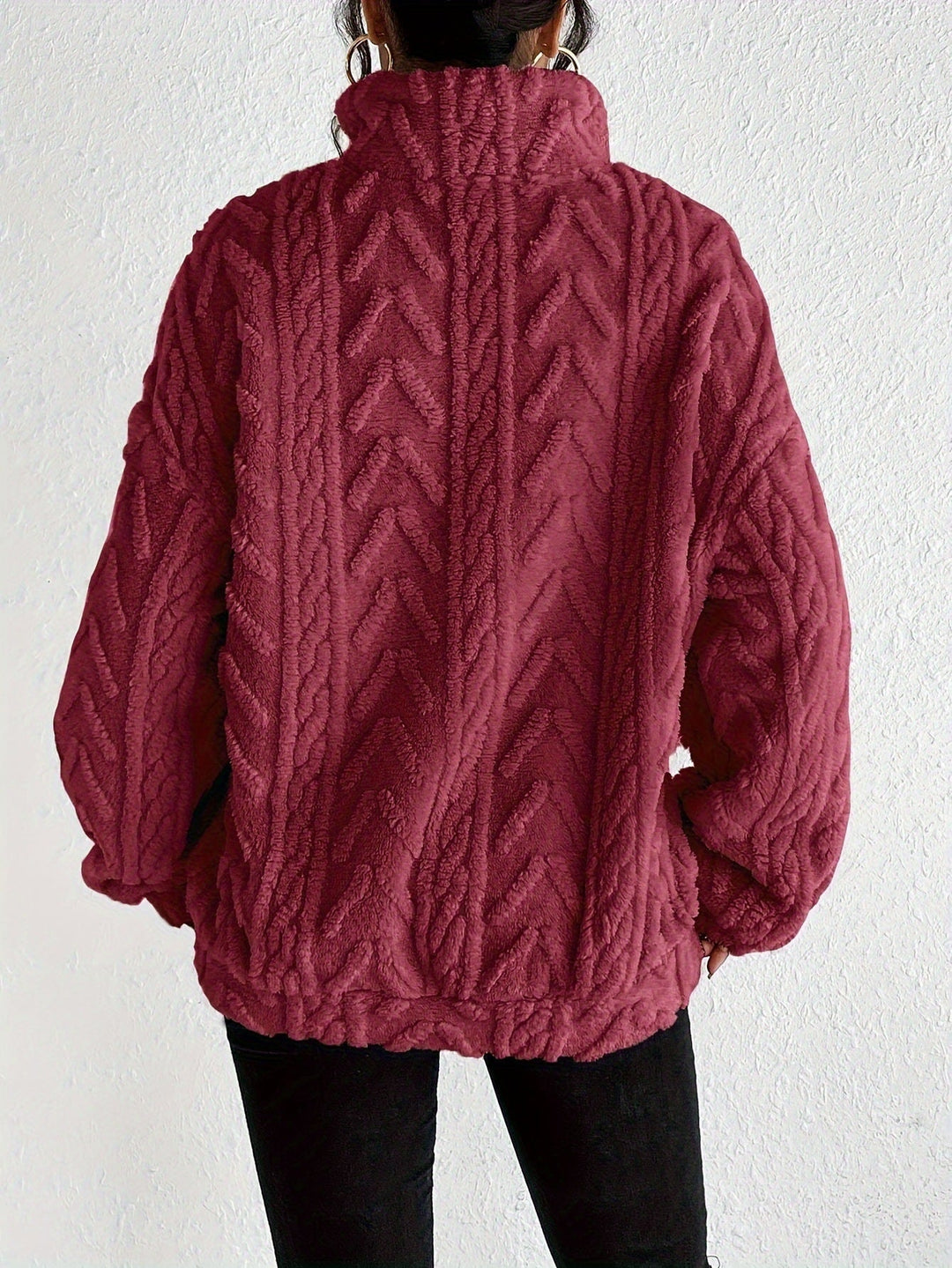 Aila - Puszysty Sweter z Zamkiem