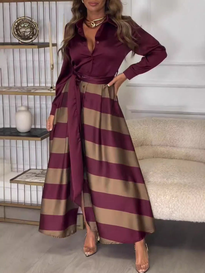 Natuszka / Elegancka Wzorzysta Francuska Sukienka