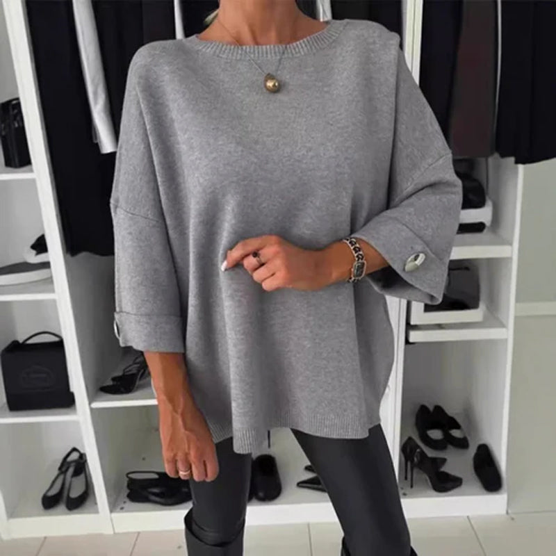 Millie - Elegancka Bluzka z Guzikami na Rękawach